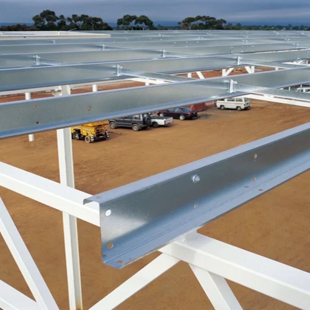 Galvanized Iron Z Purlin - Custom Size , 1.5mm Thickness, Polished Silver Finish | Durable, Corrosion-Resistant Structural Support