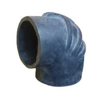 Rubber Reducing Elbow - 3 Inch Diameter, Durable Material, Sleek Black Finish