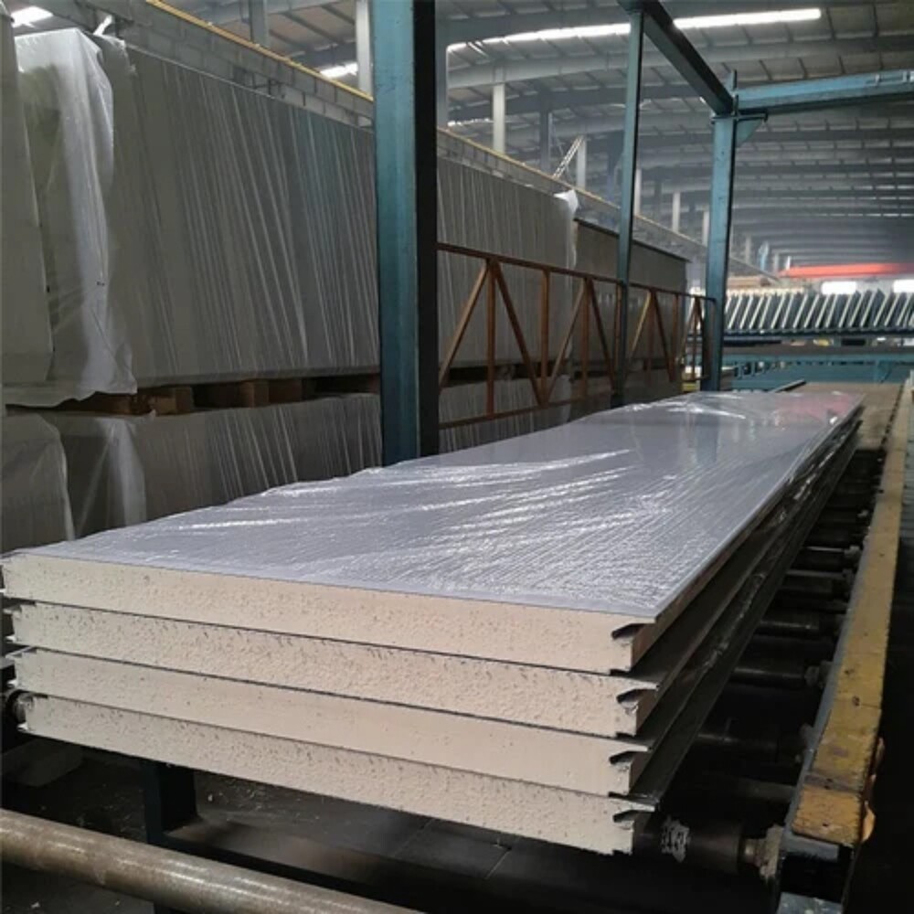 PUF Insulated Wall Panel - Custom Sized, White Rectangle | Superior Thermal Insulation, Lightweight and Durable Design