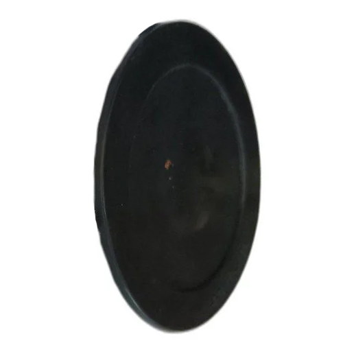Round Rubber Pad - 10 Millimeter Thickness, 12 Megapascals Tensile Strength, Durable Black Design