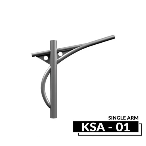Single Arm Lighting Bracket - Color: Silver