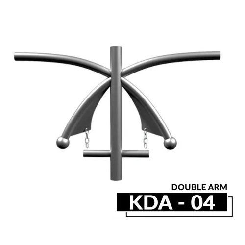 Double Arm Lighting Bracket - Color: Silver