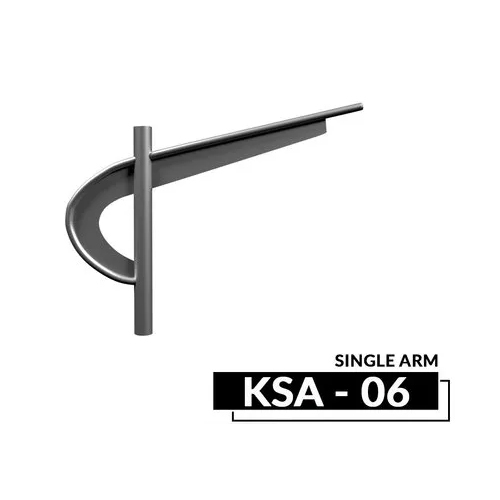 Ms Single Arm Pole Bracket - Color: Silver