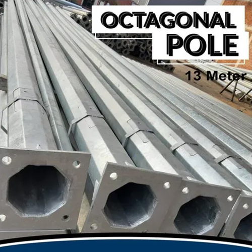 13 Meter Mild Steel Octagonal Poles