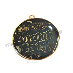 Black Metal Archies Fancy Design Softy Keychain ,