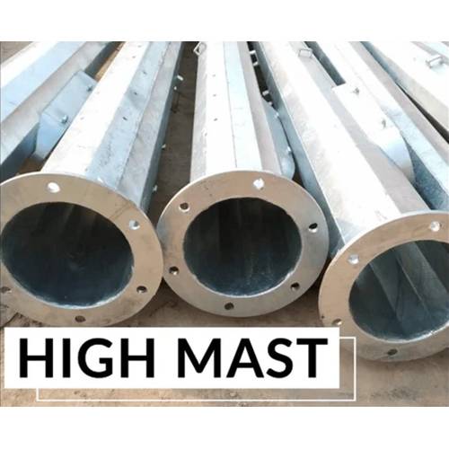 25m Galvanized Iron High Mast Lighting Pole