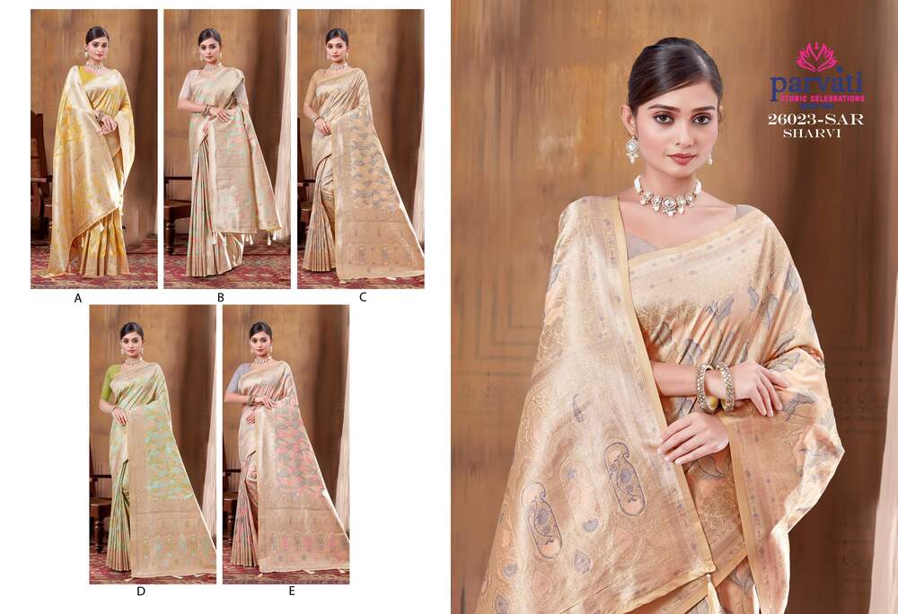 Parvati Multicolor Rapier Silk Saree -26023