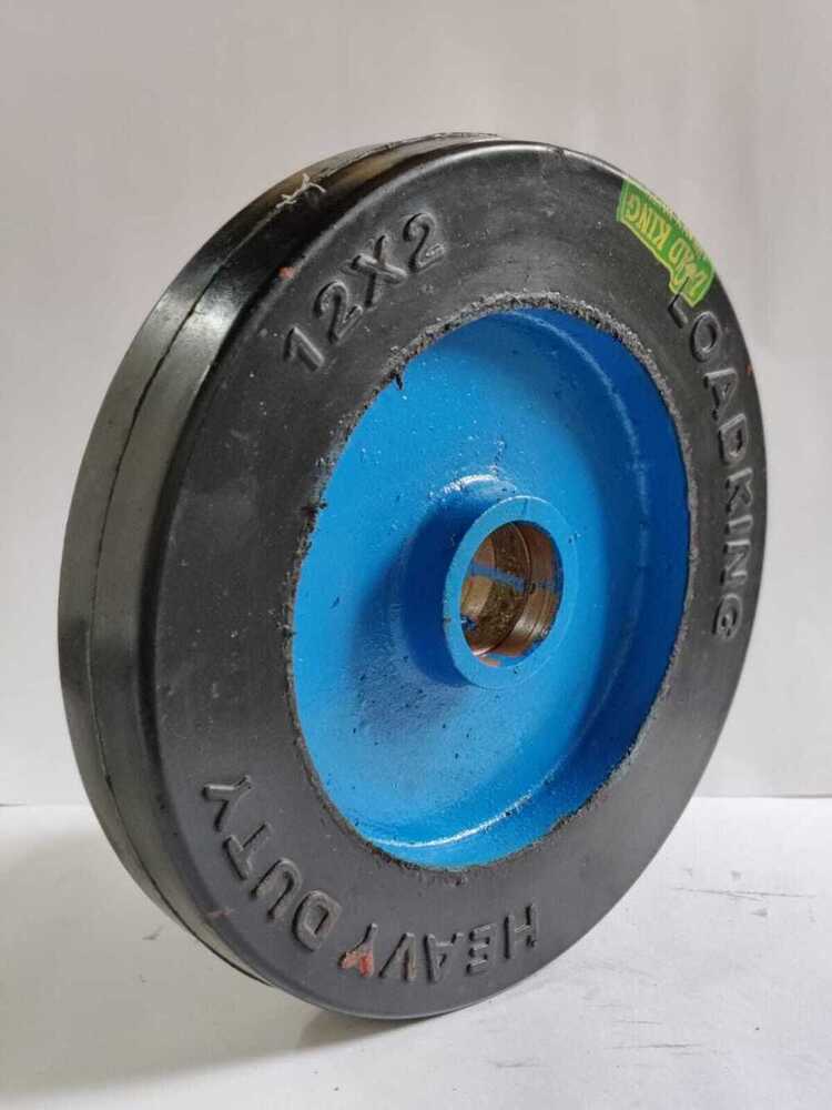 Rubber Wheel - Solid Rubber, 3 Inch Diameter, 0.5 Inch Bore, 80 Shore A Hardness | Durable, Easy Install, Floor Protection, High Load, Smooth Rolling, Vibration Dampening