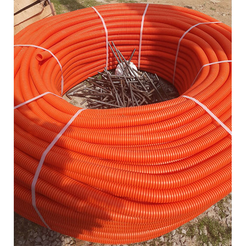 Double Wall Corrugated Pipe - Color: Orange