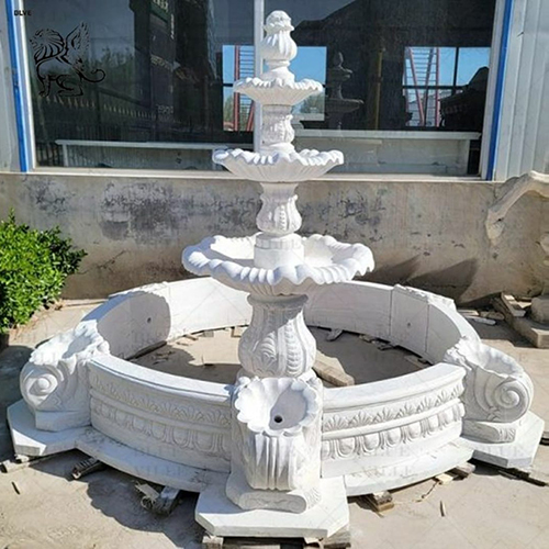 Garden White Marble Fountain - Feature: High Quality