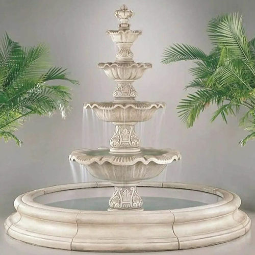 Outdoor White Outdoor Marble Fountain - Feature: High Quality