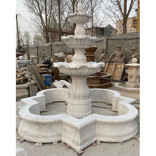 White Marble Water Fountain - Feature: High Quality