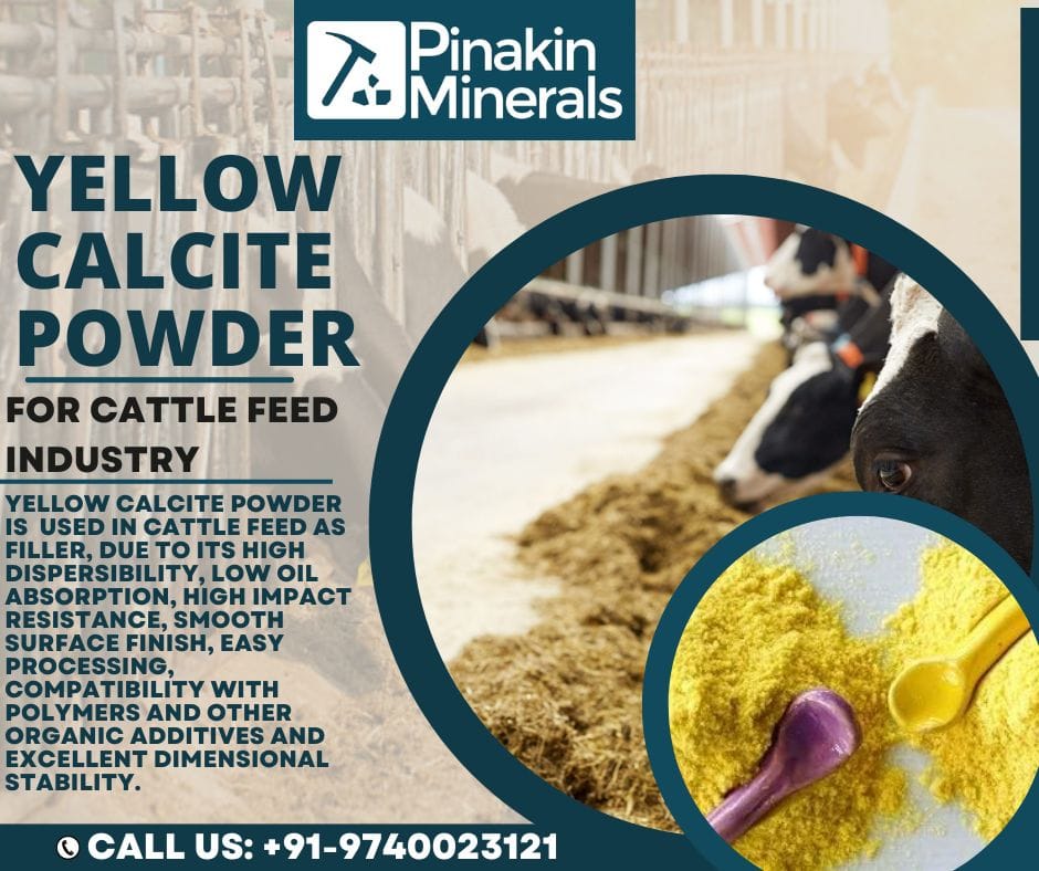 Poultry Feed Grade Yellow Calcite Powder