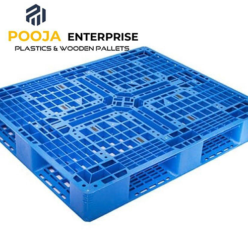 Plastic Pallet - Plastic, 1200x1000x160mm , Blue Color, Moisture and Chemical Resistant, Easy to Clean