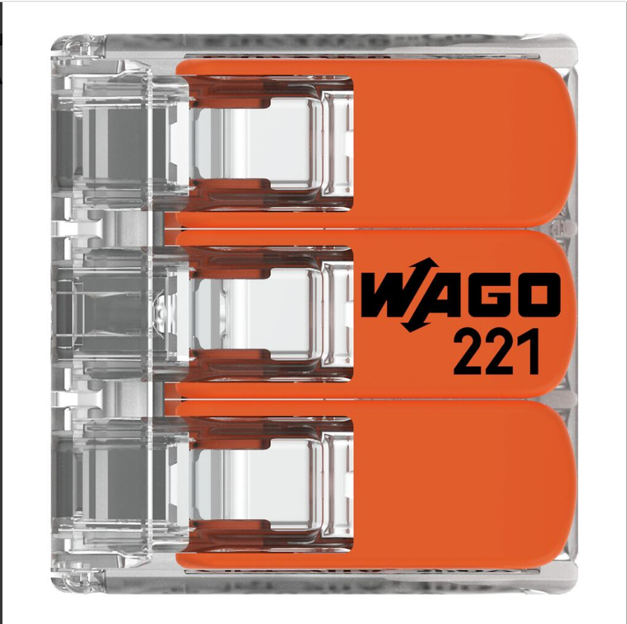 221-413 Splicing Connector With Levers - Color: Orange