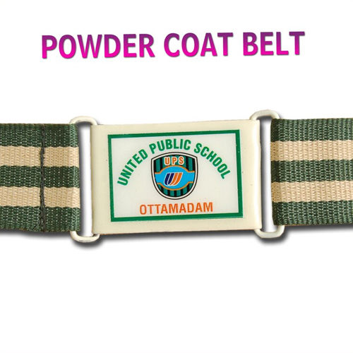 Powder Coated School Belt - Color: Green