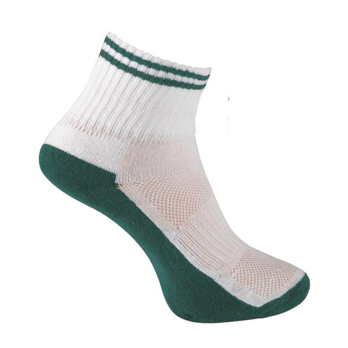 Fancy Terry Socks - Color: Green & White