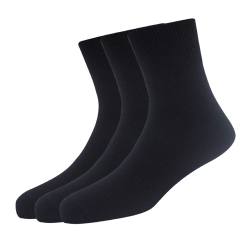 Plain Jowin Cotton Socks - Color: Black