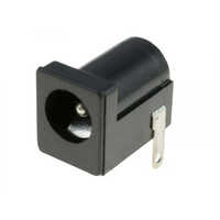 Dc Power Socket - Copper Alloy Plated, 3 Pin Female Jack, Black | 5a Current, 12v Voltage, Industrial Panel Mounting, -30 To +85 Deg C Temperature Range, Warranty Included