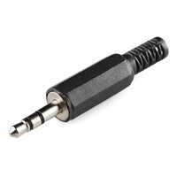 Audio Connector - 3.5mm Diameter, Black Color | Electric-powered For Industrial Audio & Video Applications, Warranty Included