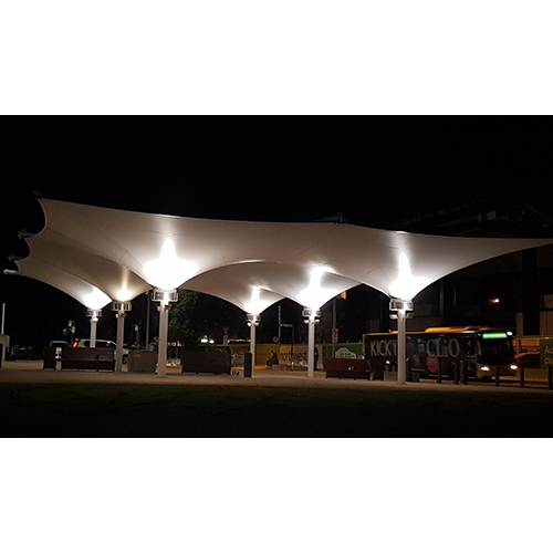 Inverted Tensile Structure - Steel Frame, Pu Insulation, Sandwich Panel Walls, White Finish