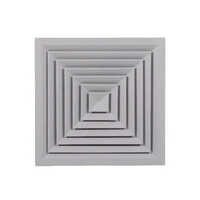 Square Diffuser - Durable Aluminum, Customized Size, Sleek White Finish | Ideal For Factories & Warehouses, Wall-mount Installation