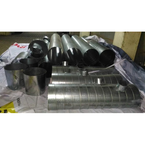 Spiral Duct - Galvanized Iron, Customized Size, Silver Color | Efficient Ventilation Solution for Factories and Warehouses