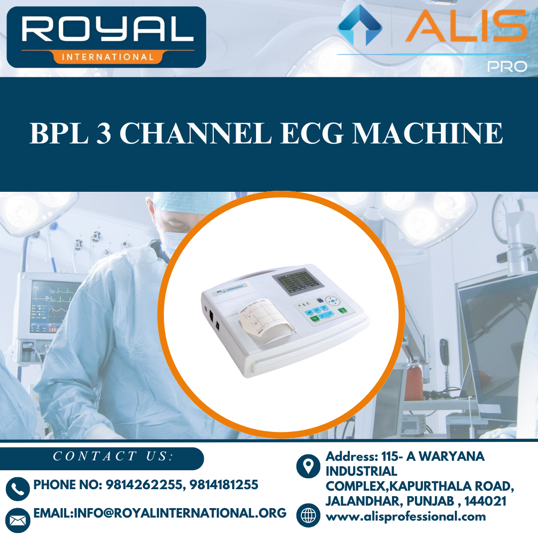 Bpl 3 Channel Ecg Machine - Color: White