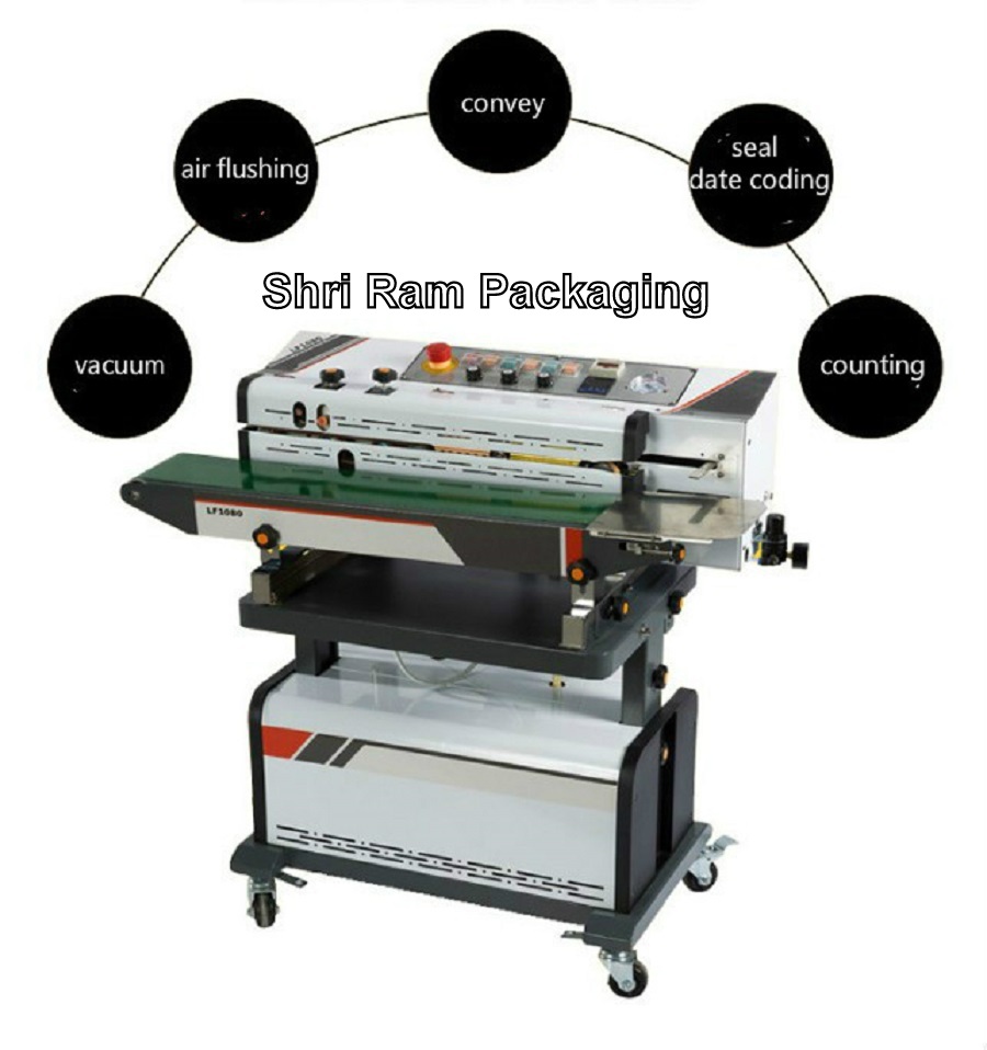 Vacuum Band Sealing Machine - Aluminum Alloy 220-440 Volt Black | High-speed Automatic Air Suction Date Printing Multifunctional Design