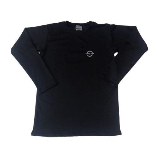 Mens Black Color Full Sleeves T Shirt - Fabric Type: Cotton