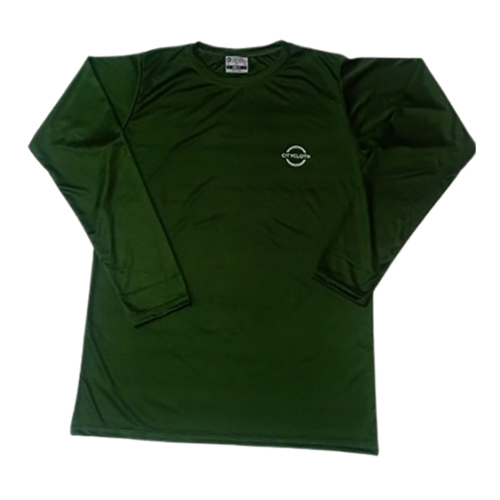 Mens Olive Green Color Full Sleeves T Shirt