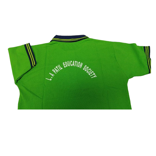 Green Color School T Shirt