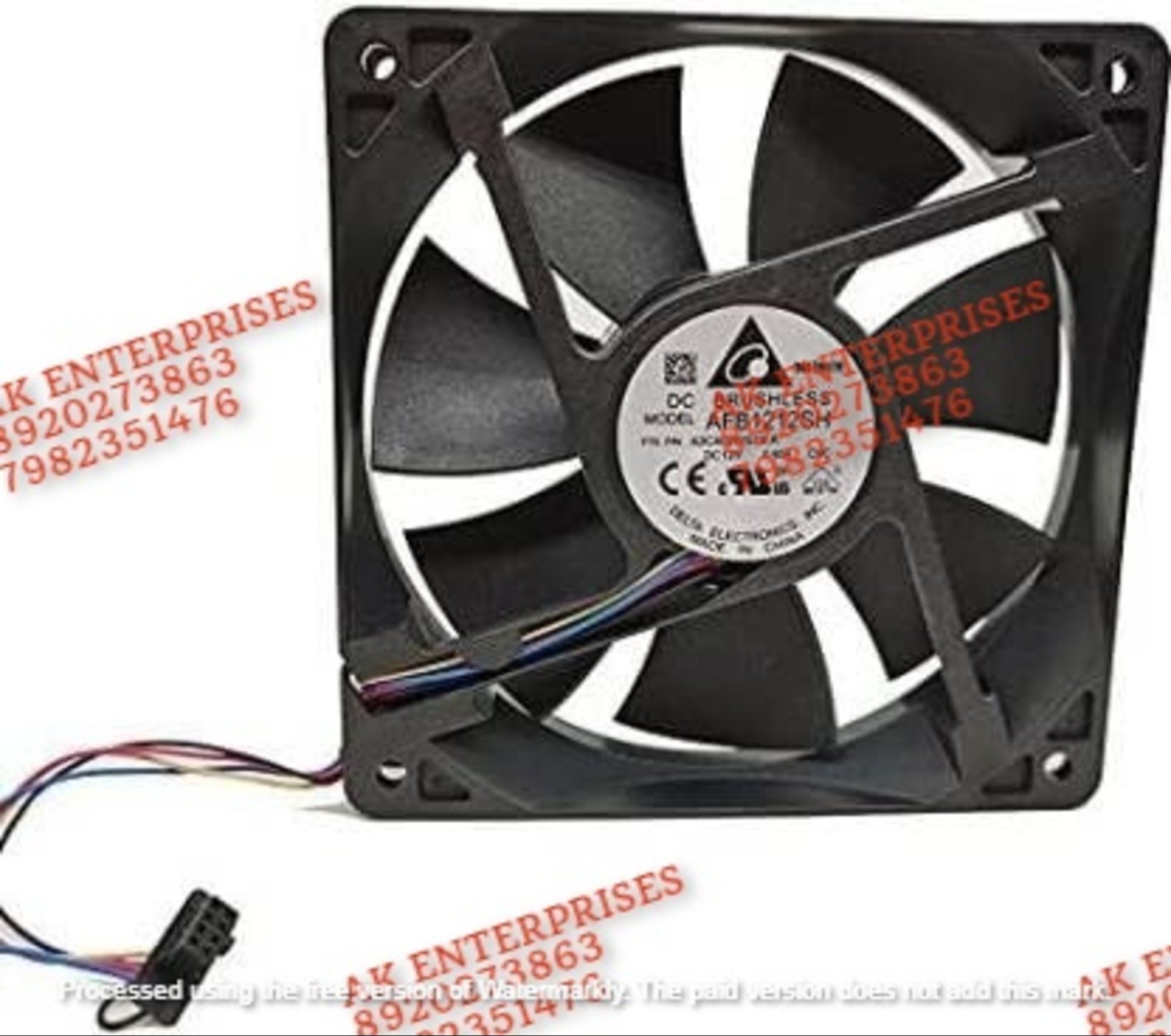  Delta AFB1212SH Axial Fan 12V-0.80A DC Brushless Air Cooling Fan 3400 RPM 120 * 120 * 25mm 2-Wire