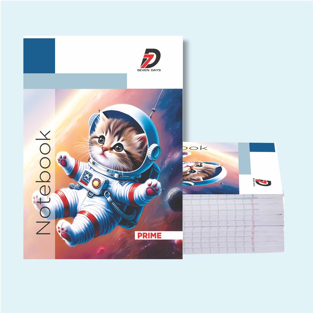 CTC BOOK WORLD Prime Series English E.V.S. Notebook | 80 Pages | Interleaf (One Side Four-Line Ruled - One Side Plain) | Premium Science & Practical Exercise Book