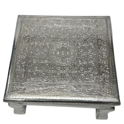 White Metal Chowki - Color: As Per Availability