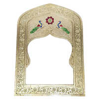 Wooden Jharokha With Brass Sheet Work Frame - Color: Different Available