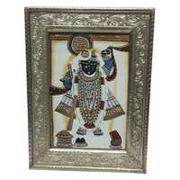 Shrinath Ji White Metal Frame - Color: Different Available