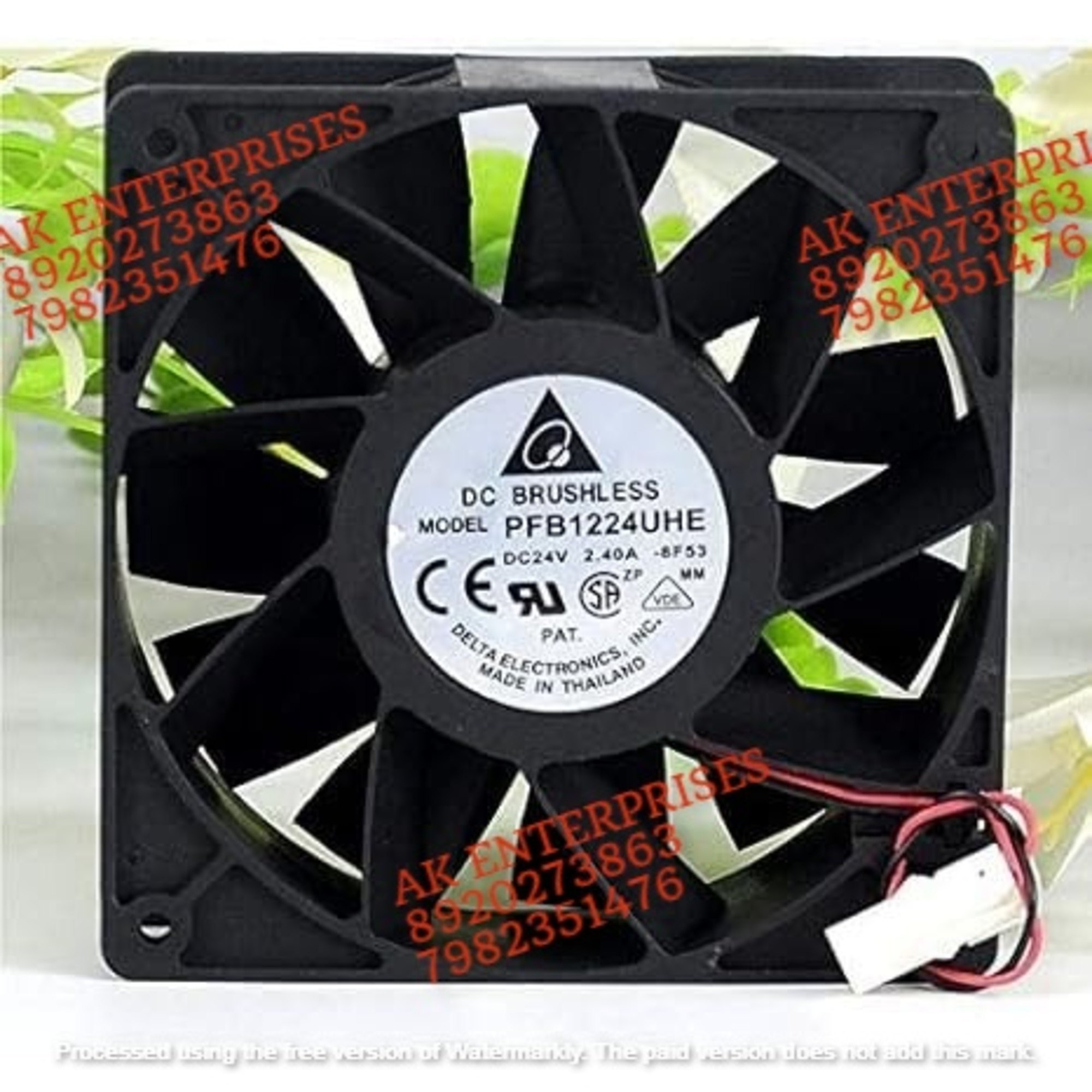  Delta PFB1224UHE, Axial Fan, DC 24V-2.40A Air Cooling Fan 120 * 120 * 38mm 2Wire