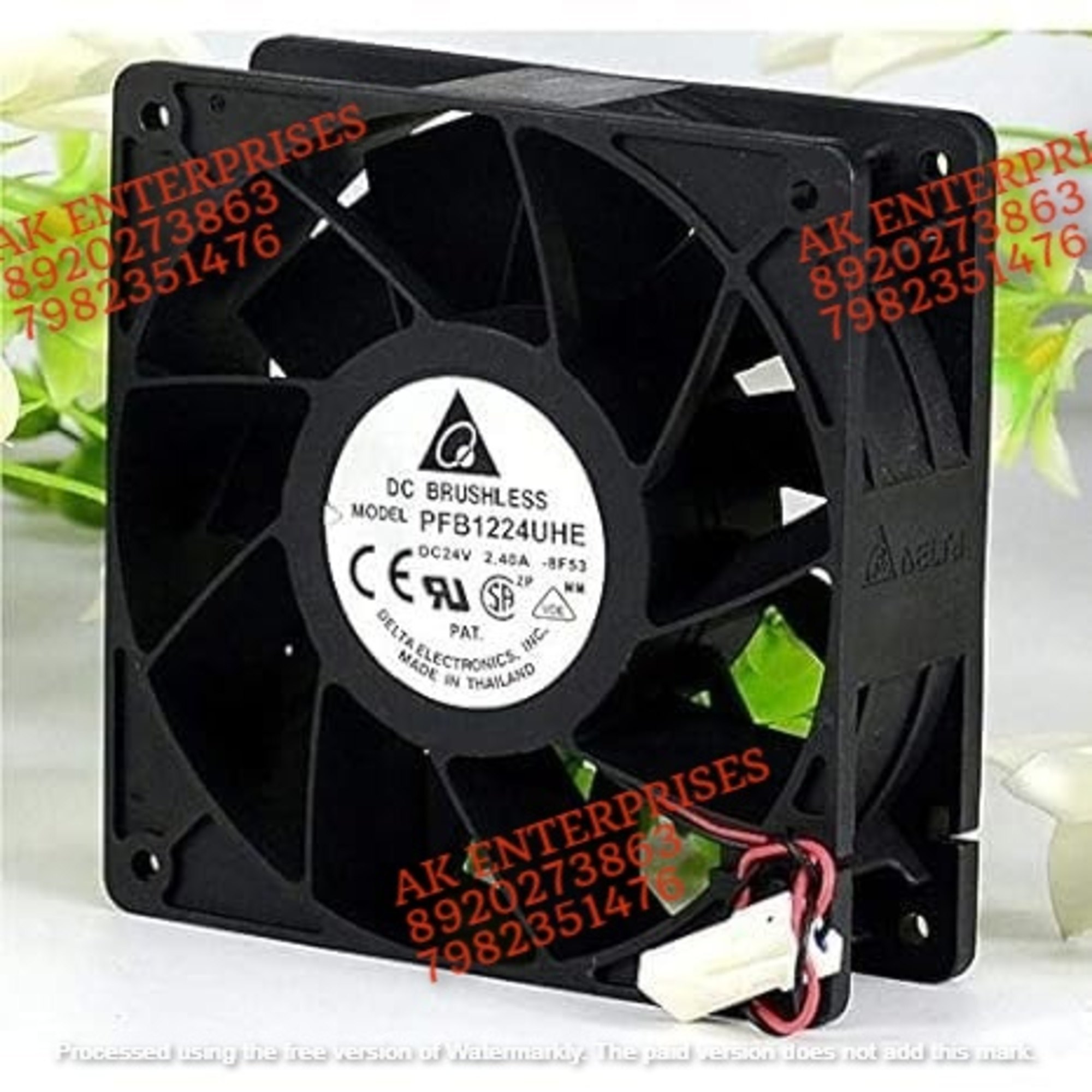  Delta PFB1224UHE, Axial Fan, DC 24V-2.40A Air Cooling Fan 120 * 120 * 38mm 2Wire