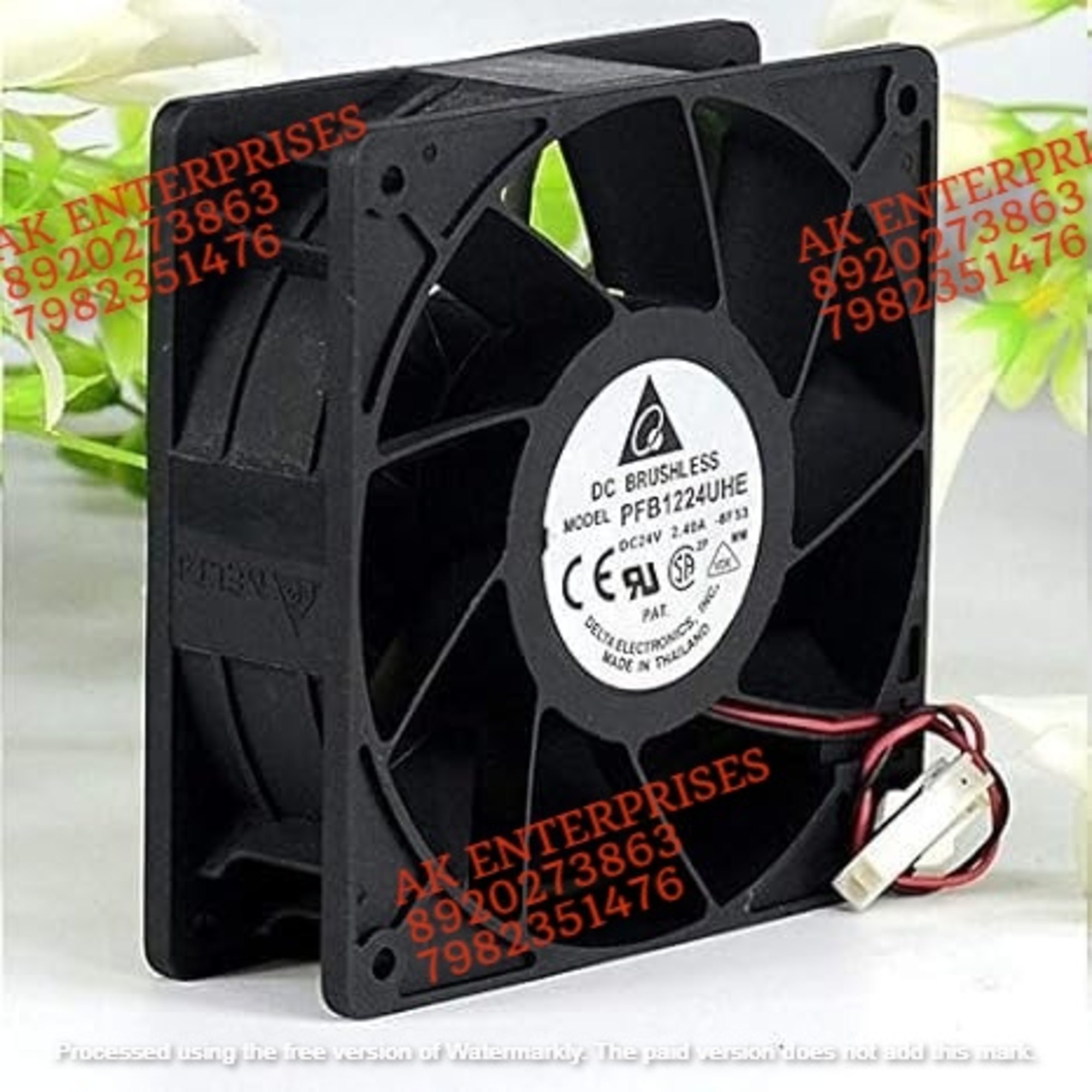  Delta PFB1224UHE, Axial Fan, DC 24V-2.40A Air Cooling Fan 120 * 120 * 38mm 2Wire