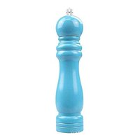 CherryBox Wooden Salt and Pepper Grinder - Mixer Mill Shaker Sprinkler - Steel Blades Crusher - Spice Storage for Dining & Kitchen (1 Pcs) (Blue - 6 Inch)
