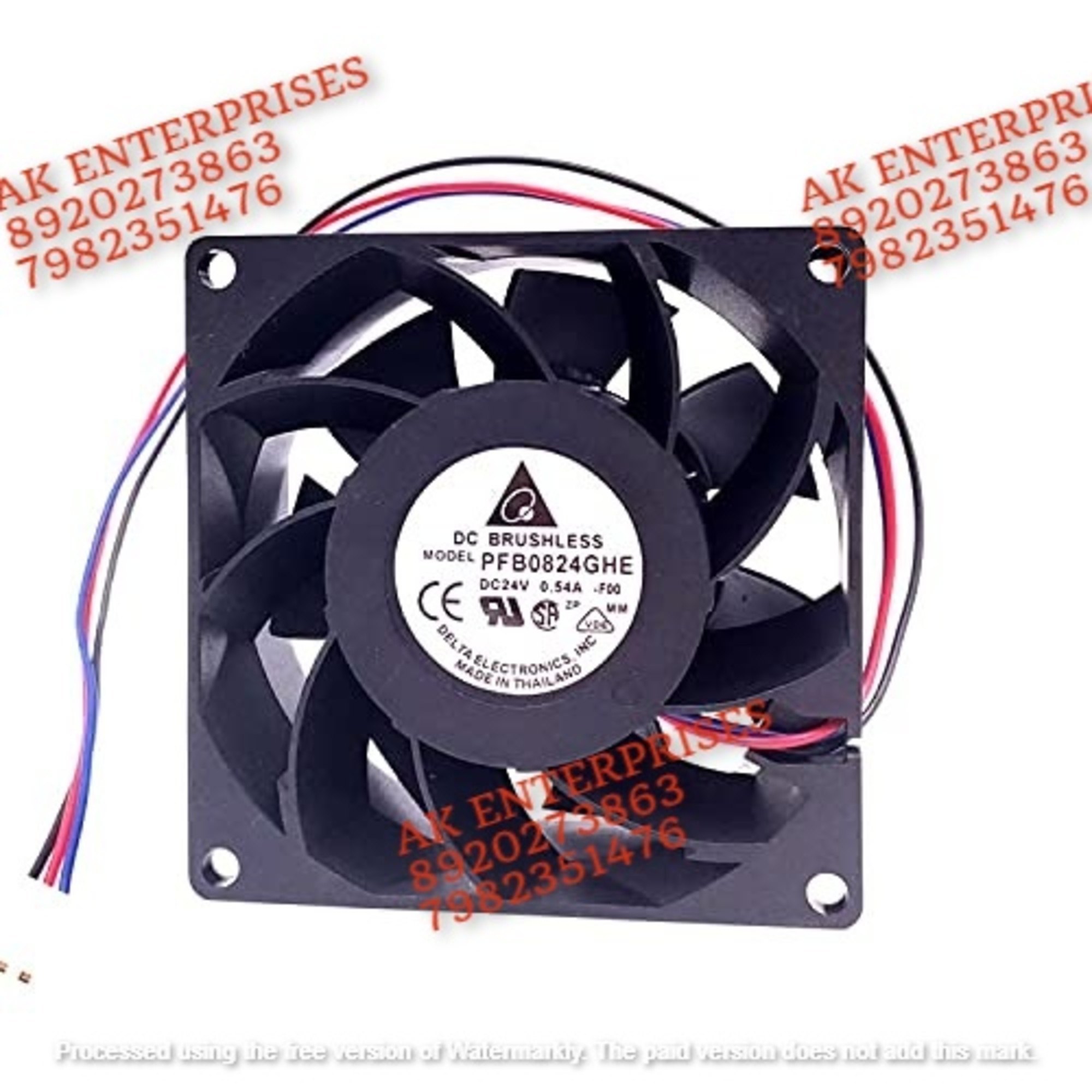 Delta PFB0824GHE Axial Fan 24V-0.54A DC Brushless Air Cooling Fan 6100 RPM 80 * 80 * 38mm 4-Wire