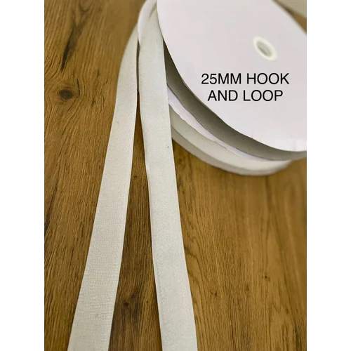 25 mm White Velcro Loop