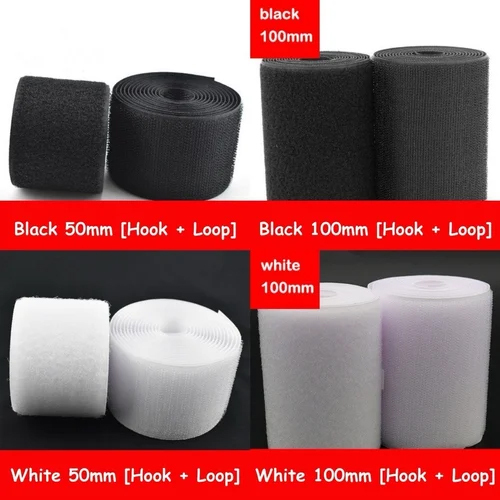 50Mm Black And White Velcro Hook And Loop Roll - Gender: Unisex