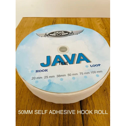 50M White Hook Adhesive Velcro Roll