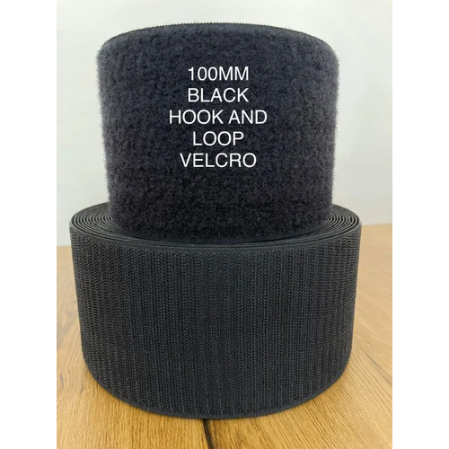 100Mm Black Hook And Loop Velcro Roll