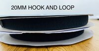50 Mm White Hook Adhesive Single Side Velcro Roll - Color: Black