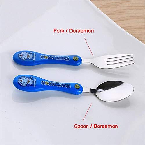 KAPO Spoon & Fork Set - Stainless Steel with Carry Case for Kids with Cute Character