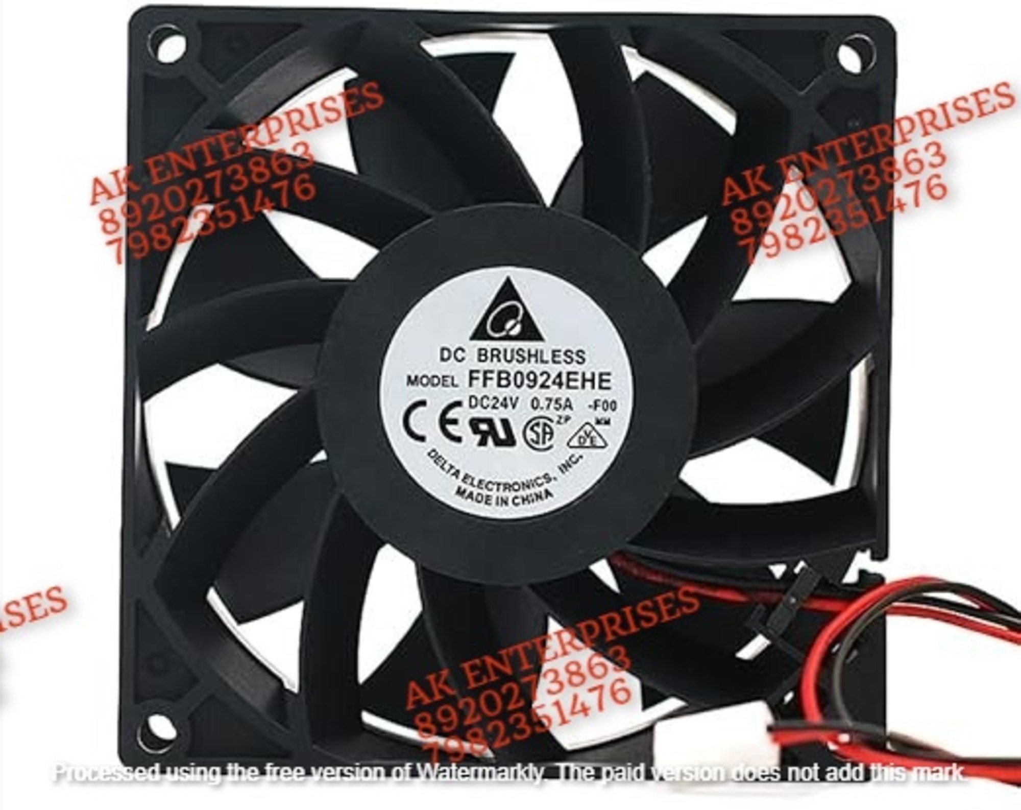  Delta FFB0924EHE Axial Fan 24V-0.75A DC Brushless Air Cooling Fan 4800 RPM 92 * 92 * 38mm 2-Wire