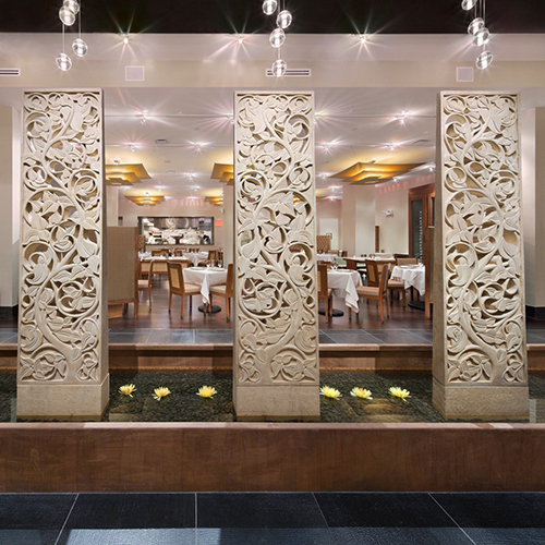 Engraved And Jali Work In Irish Beige Stone